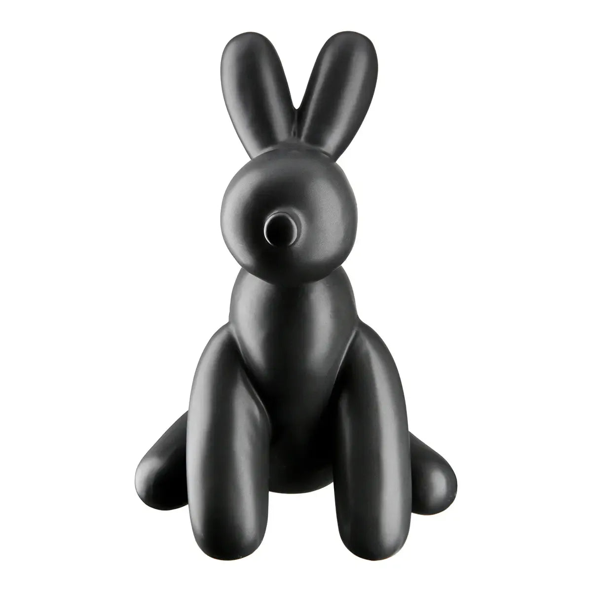 Figur – Schwarze Keramik, Matte Oberfläche, Ballonhund Form, 25cm Höhe - Lotte | Gilde