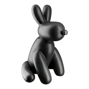 Figur – Schwarze Keramik, Matte Oberfläche, Ballonhund Form, 25cm Höhe - Lotte | Gilde