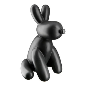 Figur – Schwarze Keramik, Matte Oberfläche, Ballonhund Form, 25cm Höhe - Lotte | Gilde