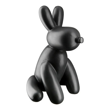 Figur – Schwarze Keramik, Matte Oberfläche, Ballonhund Form, 25cm Höhe - Lotte | Gilde