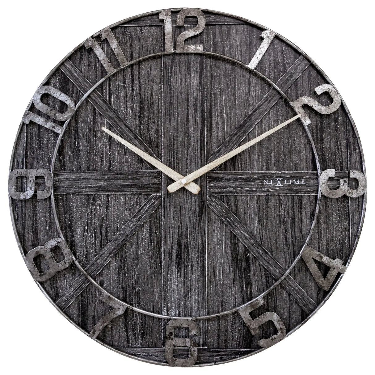 Wanduhr – Lautloses Uhrwerk, Holzdesign, Metallziffern - York | NeXtime