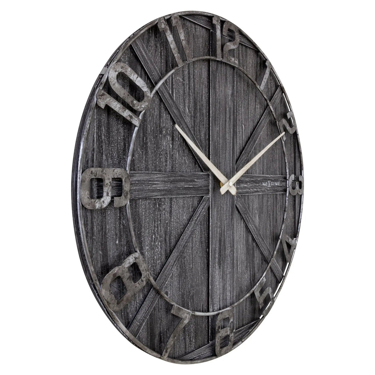 Wanduhr – Lautloses Uhrwerk, Holzdesign, Metallziffern - York | NeXtime