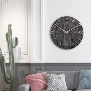 Wanduhr – Lautloses Uhrwerk, Holzdesign, Metallziffern - York | NeXtime