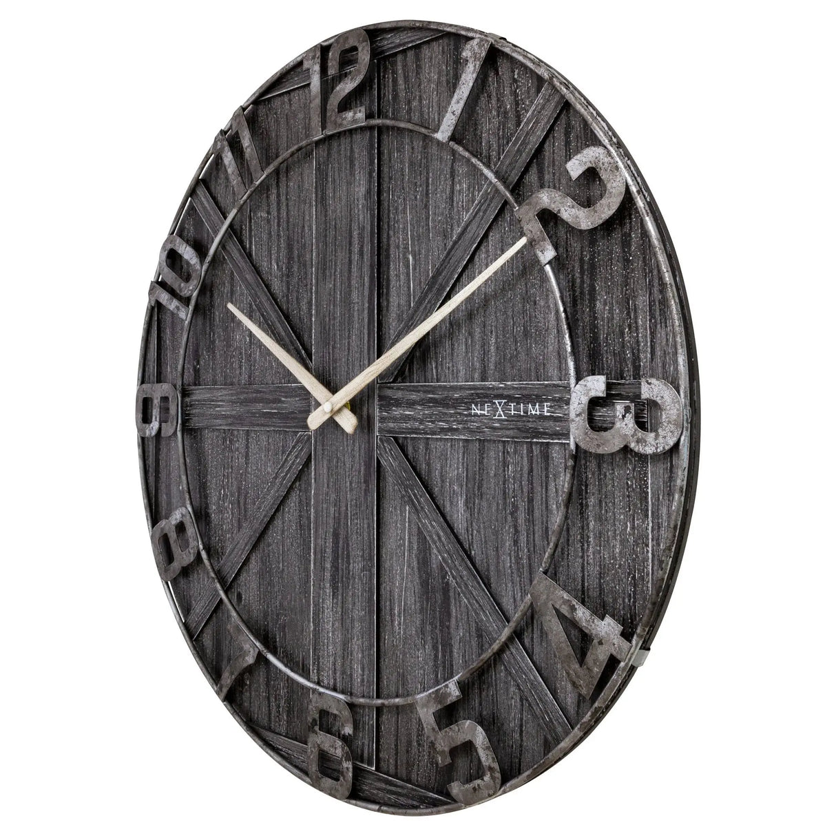 Wanduhr – Lautloses Uhrwerk, Holzdesign, Metallziffern - York | NeXtime