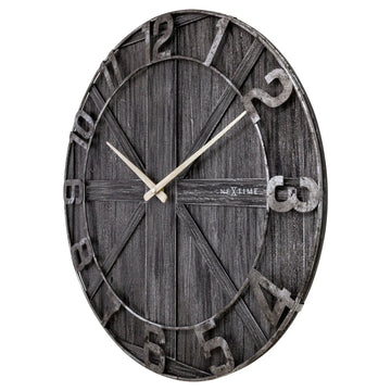 Wanduhr – Lautloses Uhrwerk, Holzdesign, Metallziffern - York | NeXtime