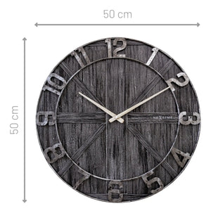 Wanduhr – Lautloses Uhrwerk, Holzdesign, Metallziffern - York | NeXtime