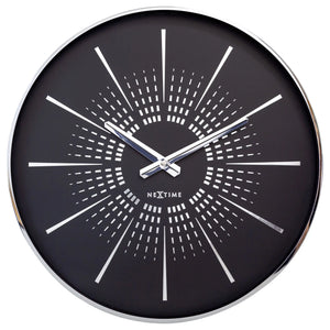 Wanduhr – Leises Uhrwerk, Goldenes Muster, Weißes Zifferblatt - Excentric | NeXtime
