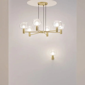 Gold Aluminium Wall Lamp with Double Glass Dome – Vision | Maytoni