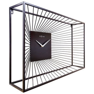 Wanduhr – Lautloses Uhrwerk, Drahtdesign, Metallskulptur - Vasco | NeXtime