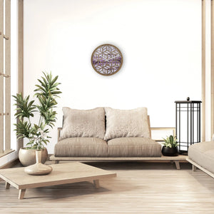 Wanduhr – Florales Holz, Sanfte Farben, Stilles Werk - Yogi | NeXtime