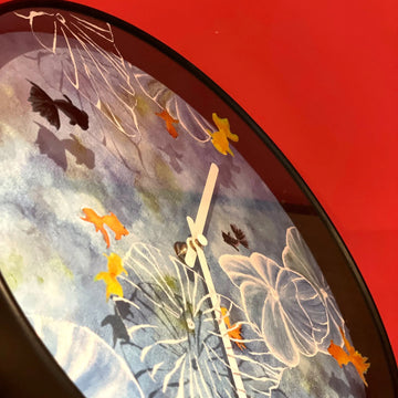 Wanduhr – Goldfischmotiv, Lotusmuster, Stilles Werk - Pond | NeXtime