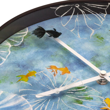 Wanduhr – Goldfischmotiv, Lotusmuster, Stilles Werk - Pond | NeXtime