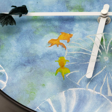 Wanduhr – Goldfischmotiv, Lotusmuster, Stilles Werk - Pond | NeXtime