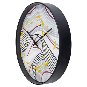 Wanduhr – Abstrakte Kois, Bewegte Wellen, Stilles Werk - Koi | NeXtime