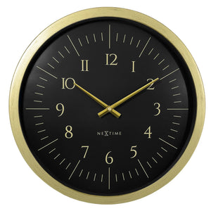 Wanduhr – Gebürstetes Gold, Klares Zifferblatt, Stilles Werk - Galaxy | NeXtime