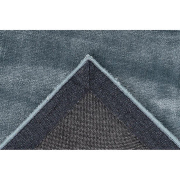 Teppich – Feine Viskose, Baumwollrücken, Blaue Optik, 170 cm - Village 125 | Kayoom