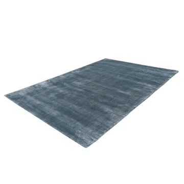 Teppich – Feine Viskose, Baumwollrücken, Blaue Optik, 170 cm - Village 125 | Kayoom