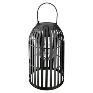 Solarwindlicht – Schwarzes Metall, Weißer Kunststoff, Höhe 25 cm - Cappa | Gilde
