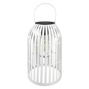 Solarwindlicht – Schwarzes Metall, Weißer Kunststoff, Höhe 25 cm - Cappa | Gilde