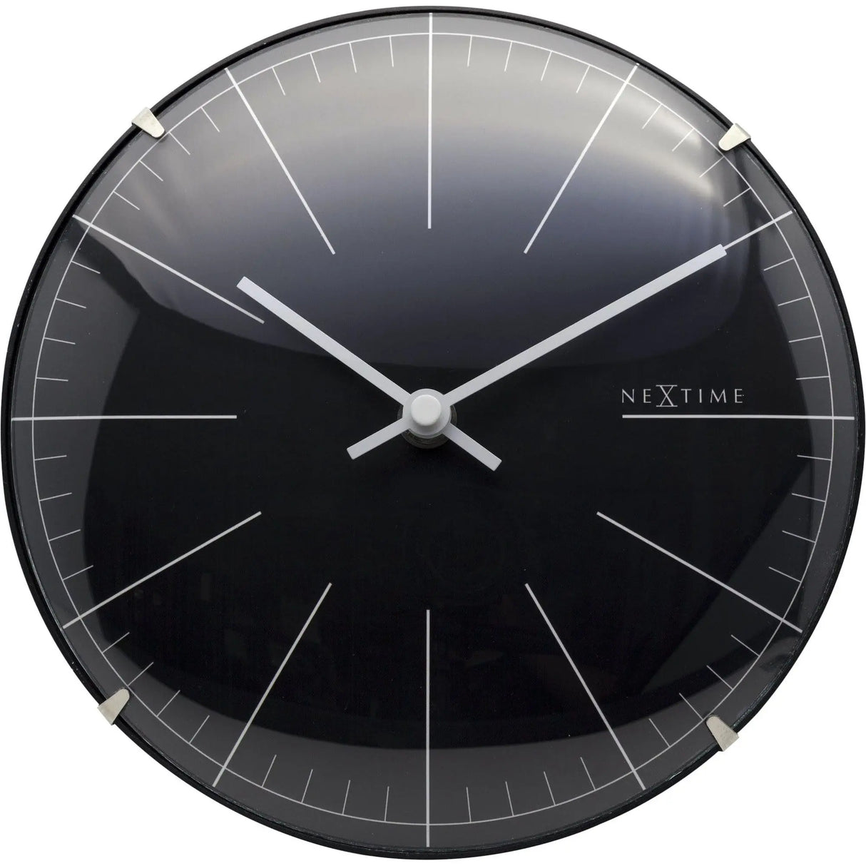 Wanduhr – Gewölbtes Glas, Stilles Werk - Big Stripe Mini Dome | NeXtime