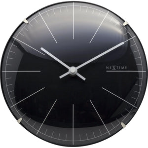 Wanduhr – Gewölbtes Glas, Stilles Werk - Big Stripe Mini Dome | NeXtime