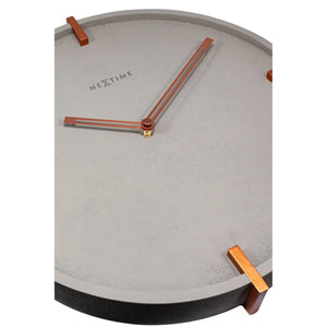 Wanduhr – Betonoptik, Kupferdetails, Stilles Werk - Mohawk Wand | NeXtime
