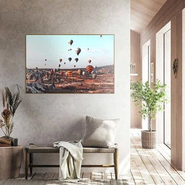 Wandbild aus mit Struktur Glasveredelung und Landschaftsmotiv – Cappadocia View | PTMD - Esszett Luxury | Stilvolles Wohnen mit Charakter