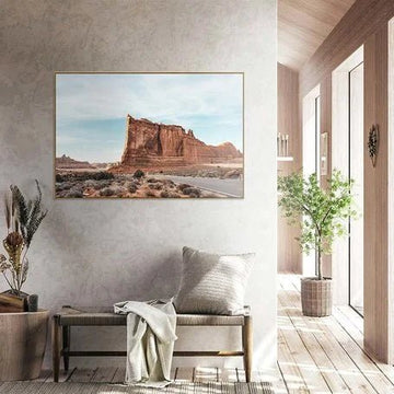 Wandbild aus mit strukturierter Oberfläche künstlerischer Glasveredelung und abstraktem Motiv – Desert Storm | PTMD - Esszett Luxury | Stilvolles Wohnen mit Charakter