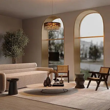 Pendant Lamp Crystal & Glass Elements Gold Finish & Modern Design – Wonderland | Maytoni