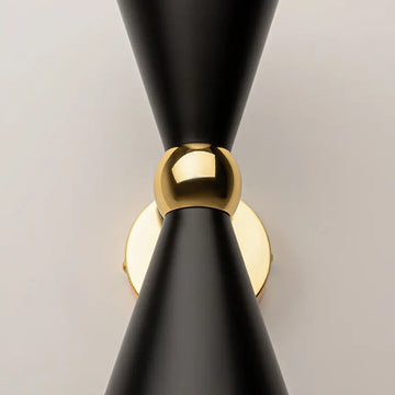 Wall Lamp with Gold Finish and Black Metal Shades – Vesper | Maytoni