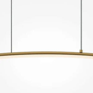 Pendant Lamp Slim Black-Gold Tube Design LED - Curve | Maytoni