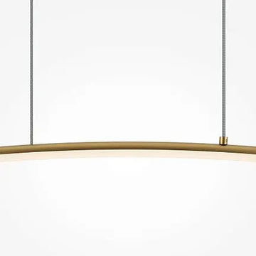 Pendant Lamp Slim Black-Gold Tube Design LED - Curve | Maytoni