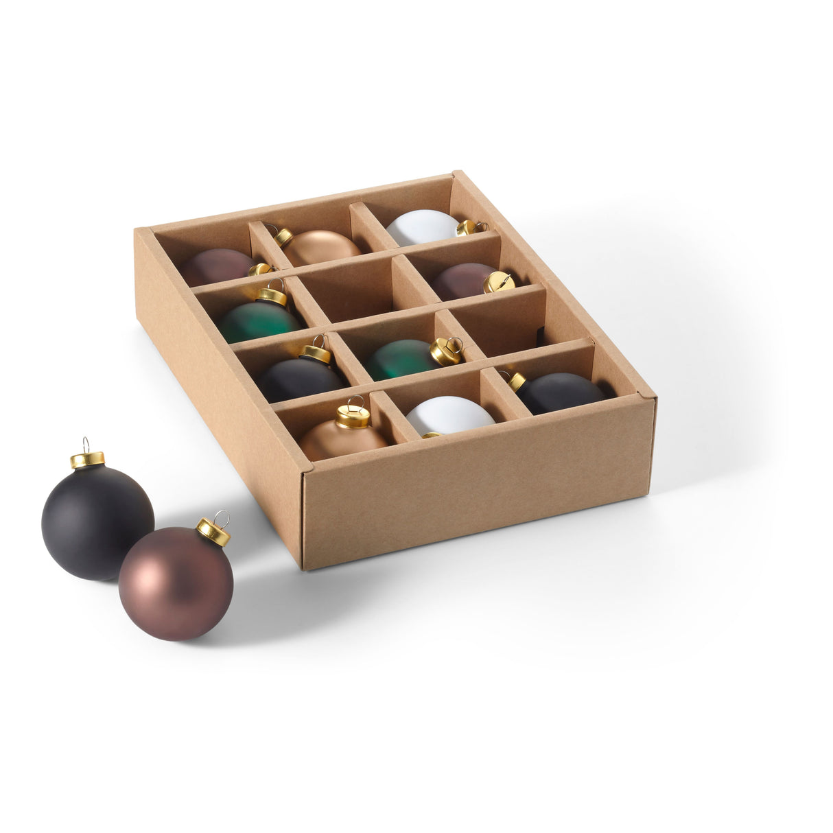 Christkugeln Glasmaterial matte Oberfläche Messing-Aufhängung – Nordkap | Philippi