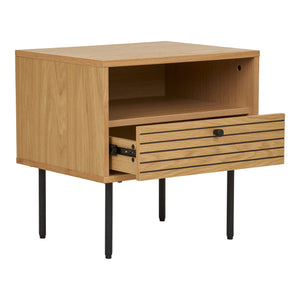 Beistelltisch – Eichenfurnier, Integrierte Schublade, 50 cm Höhe - Kyoto | House Nordic