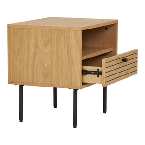 Beistelltisch – Eichenfurnier, Integrierte Schublade, 50 cm Höhe - Kyoto | House Nordic