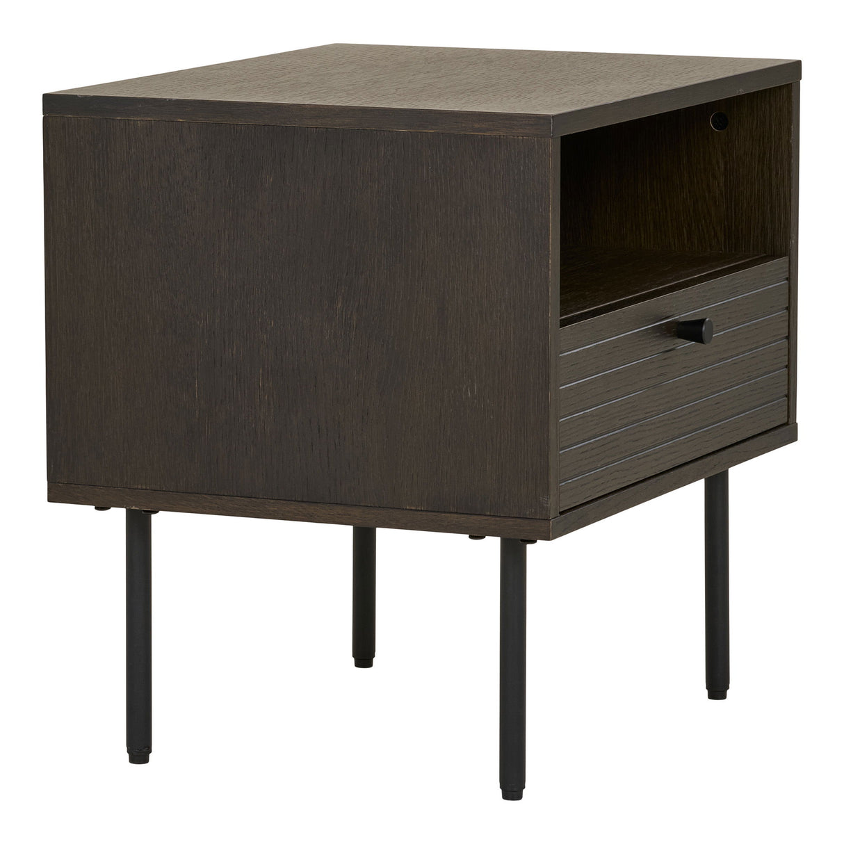 Beistelltisch – Eichenfurnier, Schublade, 50cm hoch - Kyoto | House Nordic