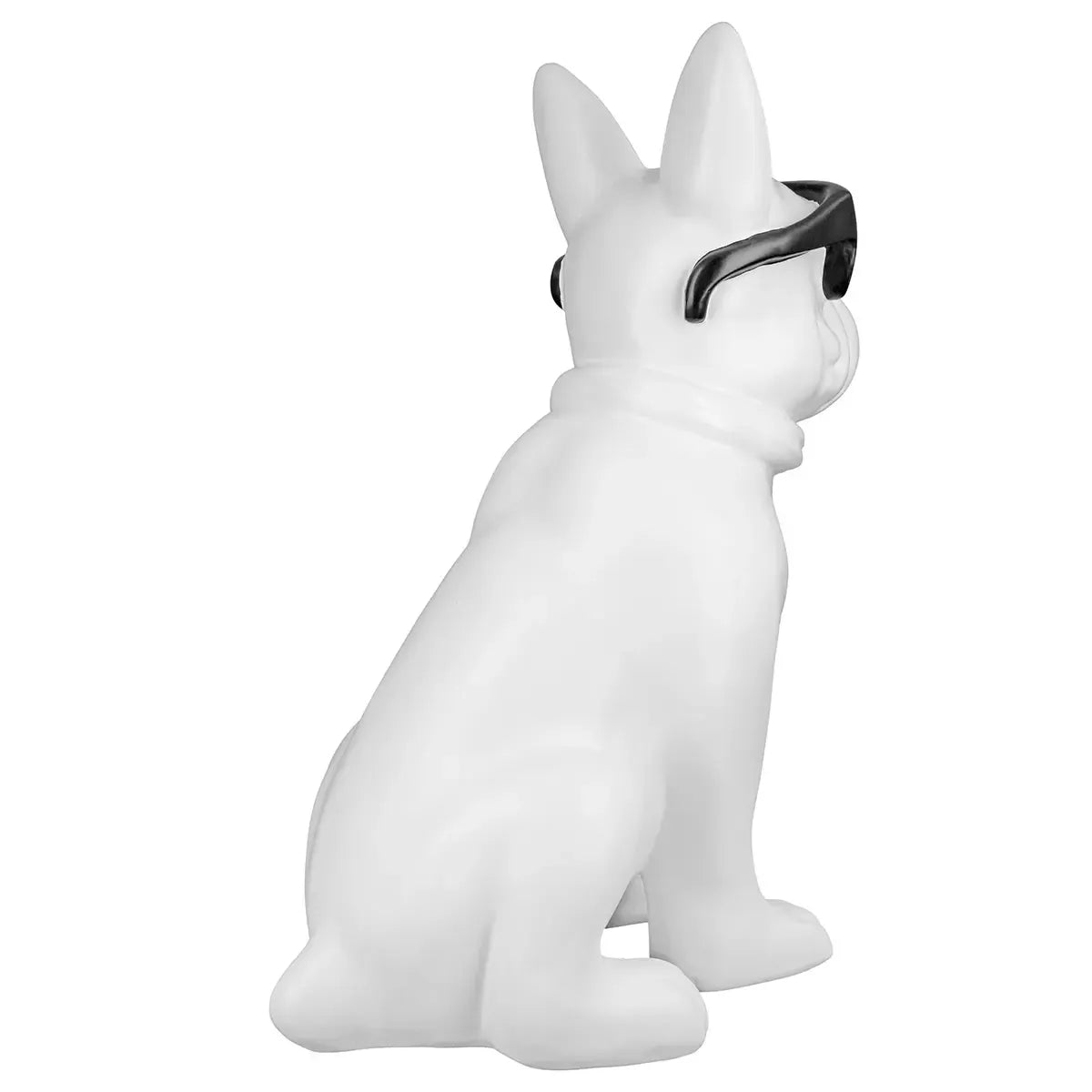Dekofigur – Weiße Bulldogge, Schwarzer Akzent, Höhe 35 cm - Cool Dog | Gilde