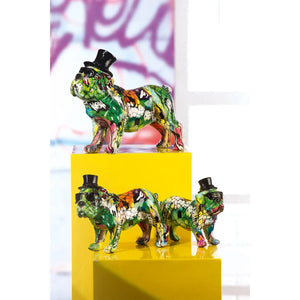 Dekofigur – Mehrfarbiges Graffiti, Schwarzer Akzent, Höhe 24 cm - Street Art | Gilde