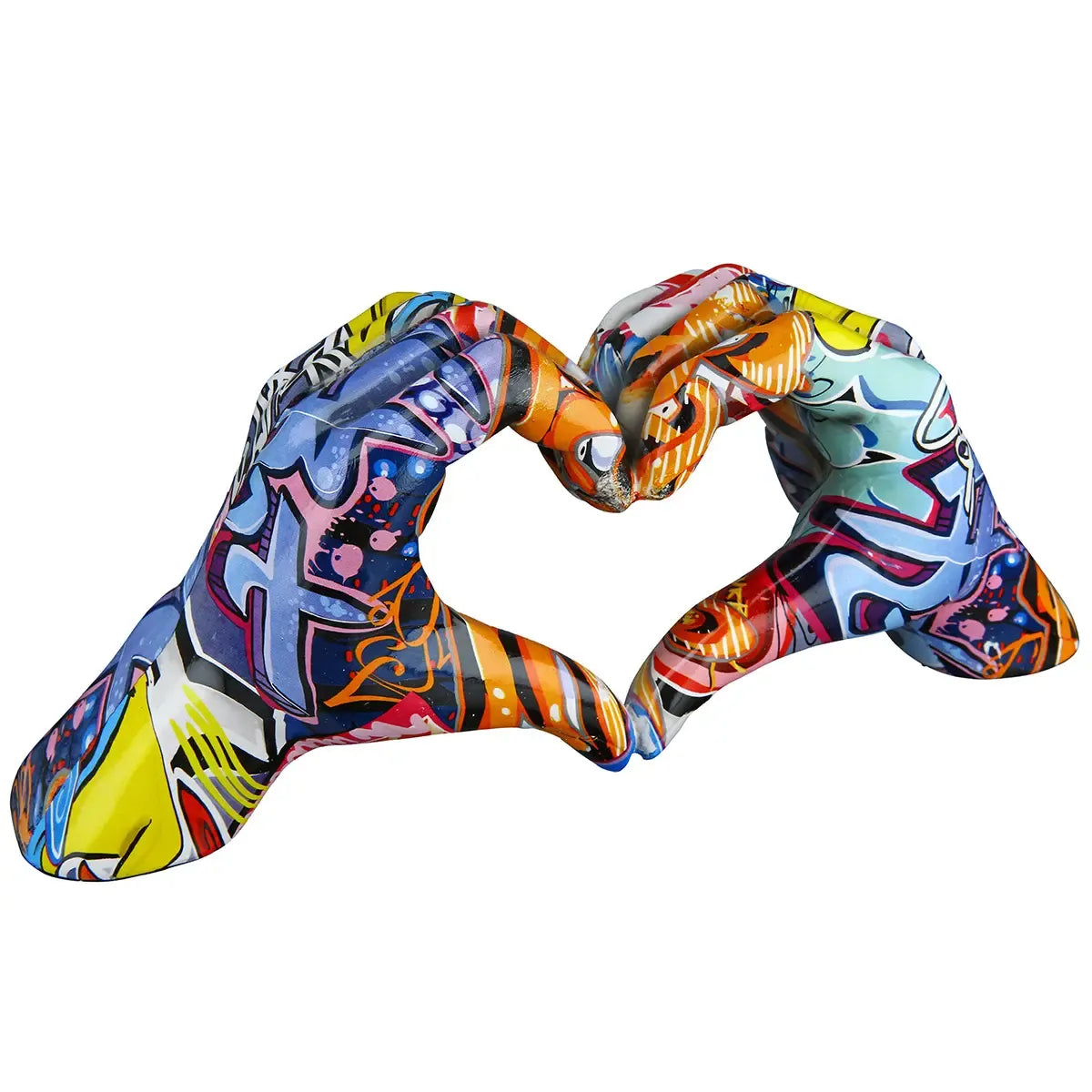 Dekoobjekt – Blaues Graffiti, Mehrfarbiger Akzent, Höhe 12 cm - Street Art | Gilde