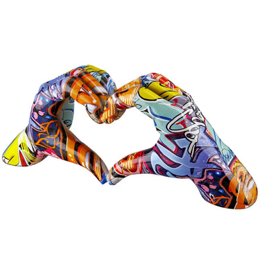 Dekoobjekt – Blaues Graffiti, Mehrfarbiger Akzent, Höhe 12 cm - Street Art | Gilde