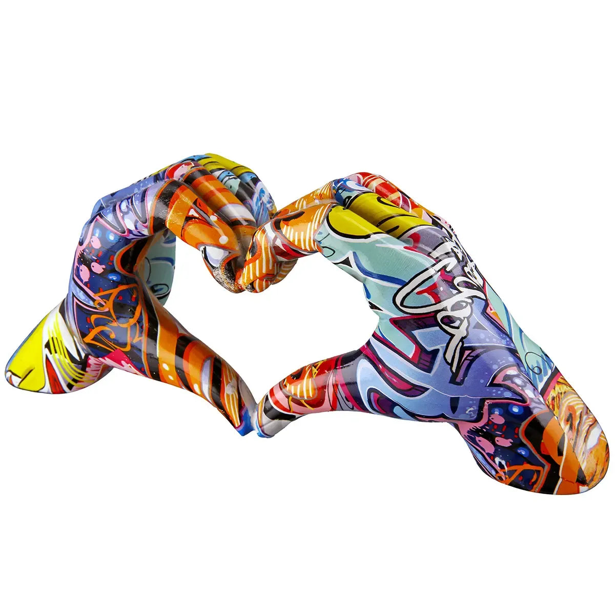 Dekoobjekt – Blaues Graffiti, Mehrfarbiger Akzent, Höhe 12 cm - Street Art | Gilde