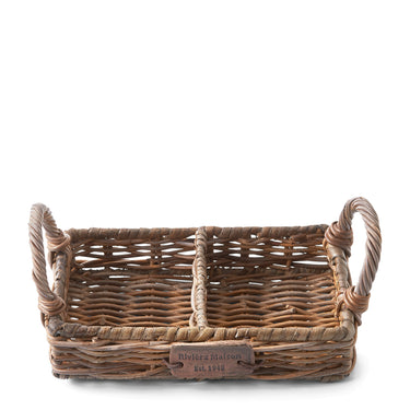 Tablett Handgeflochtenes Rattan mit 2 - Fächern – Soap Tray | Rivièra Maison - Esszett Luxury | Stilvolles Wohnen mit Charakter