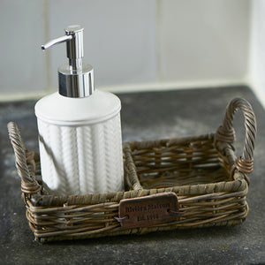 Tablett Handgeflochtenes Rattan mit 2 - Fächern – Soap Tray | Rivièra Maison - Esszett Luxury | Stilvolles Wohnen mit Charakter