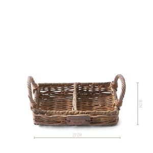 Tablett Handgeflochtenes Rattan mit 2 - Fächern – Soap Tray | Rivièra Maison - Esszett Luxury | Stilvolles Wohnen mit Charakter