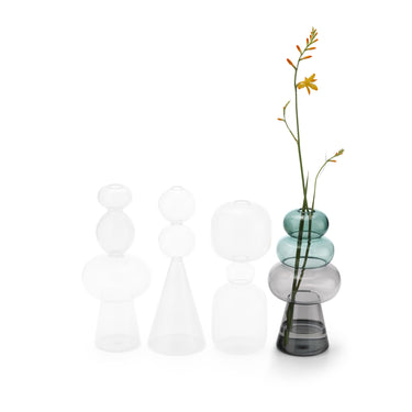 Vase Mundgeblasenes Glas Skulpturale Form Kräftige Farbe – Curiosa | Philippi