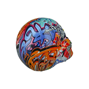 Dekoobjekt – Mehrfarbiges Graffiti, Totenkopfmotiv, Höhe 15 cm - Street Art | Gilde