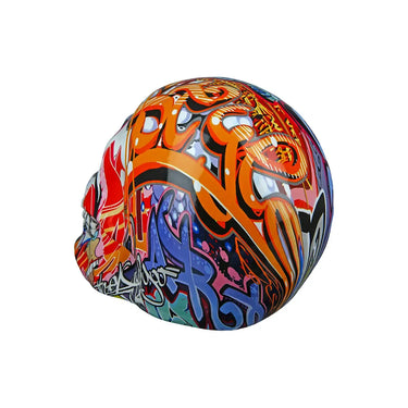 Dekoobjekt – Mehrfarbiges Graffiti, Totenkopfmotiv, Höhe 15 cm - Street Art | Gilde