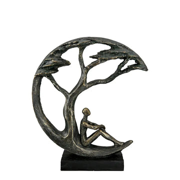 Skulptur – Antikes Finish, Bronzefarbene Oberfläche, Paarmotiv, 32 cm - Daydreamer | Gilde