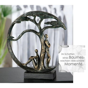 Skulptur – Antikes Finish, Bronzefarbene Oberfläche, Paarmotiv, 32 cm - Shadow | Gilde