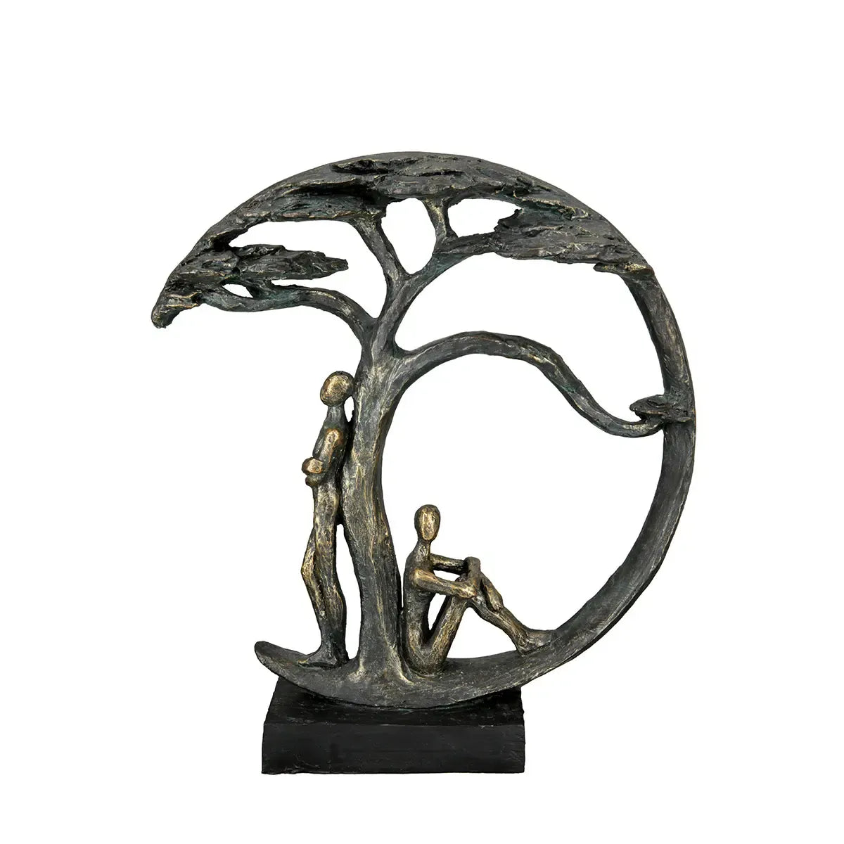 Skulptur – Antikes Finish, Bronzefarbene Oberfläche, Paarmotiv, 32 cm - Shadow | Gilde